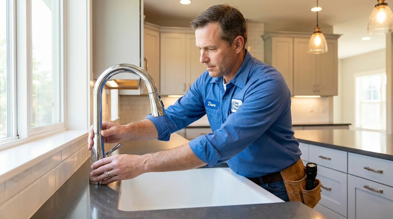 Kitchen faucet installation by Johns Plumbing LLC in Senath