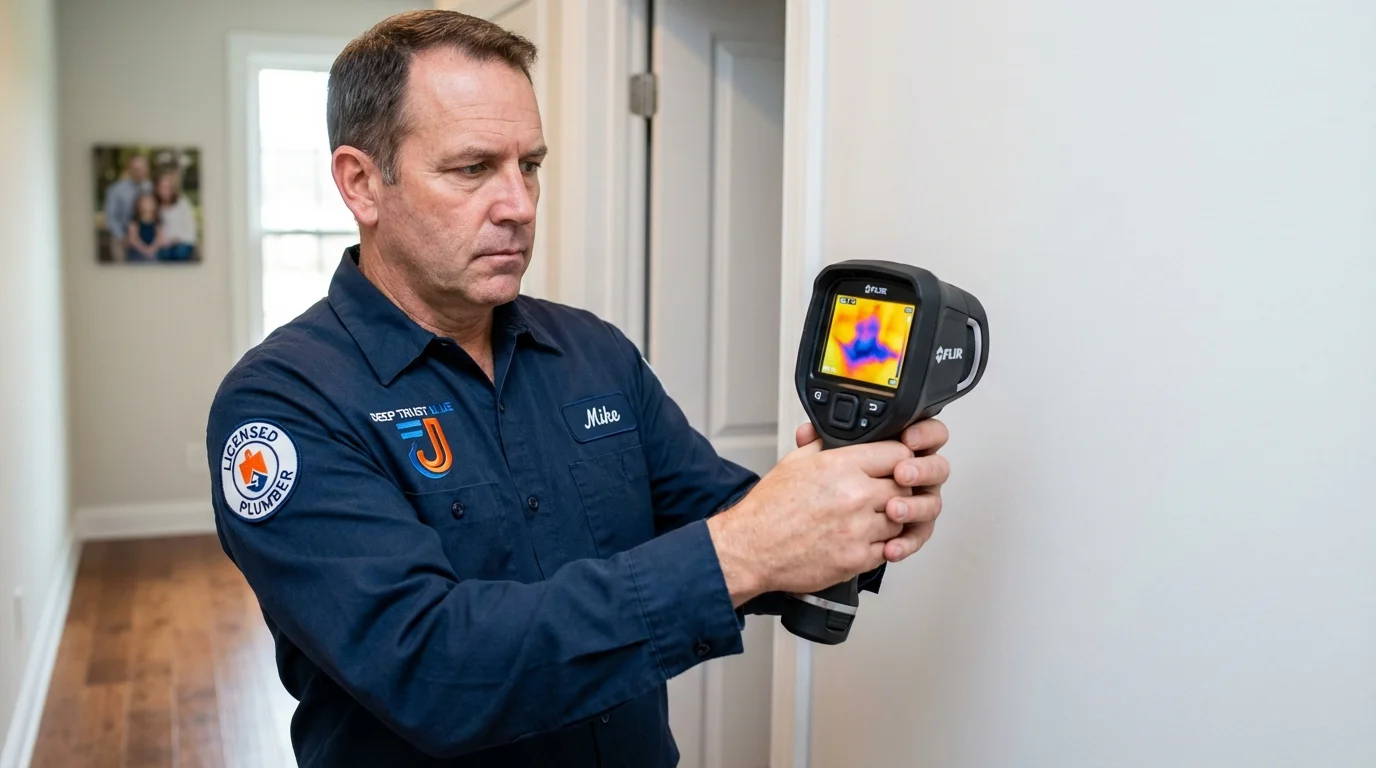 Thermal imaging leak detection by Johns Plumbing LLC in Senath